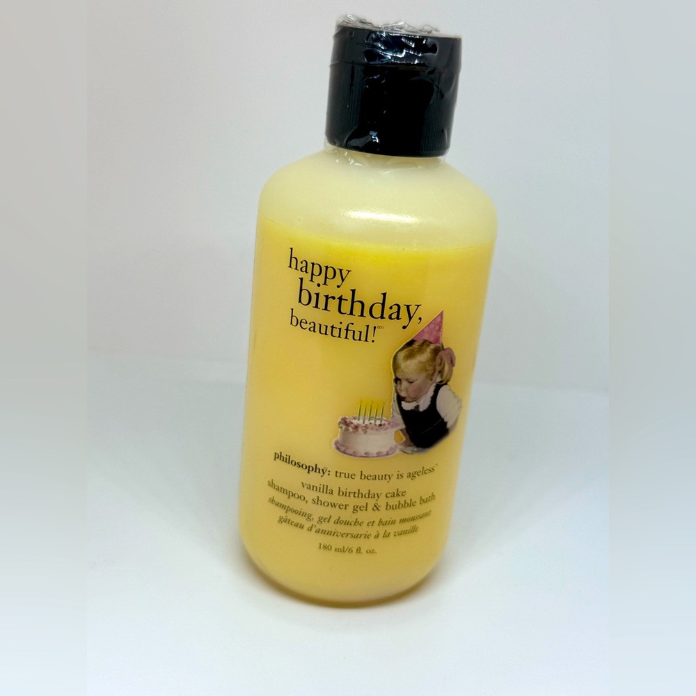 Philosophy Happy Birthday Beautiful Shampoo,Shower Gel & Bubble Bath 6floz~180mL